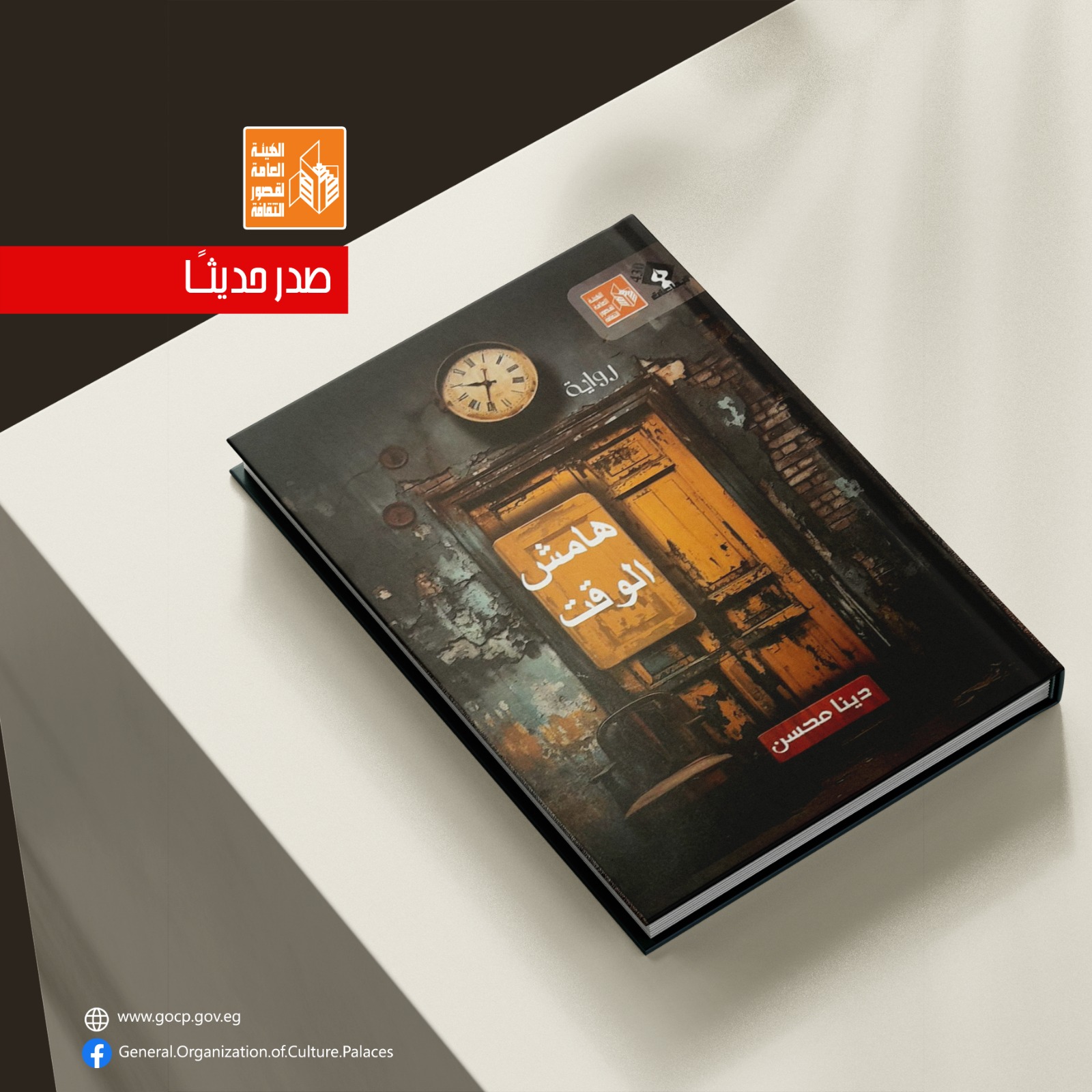 هيئة قصور الثقافة تصدر رواية هامش الوقت لدينا محسن